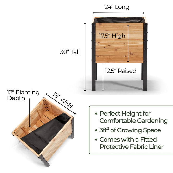 Raised Garden Bed - 46cm x 61cm x 76cm