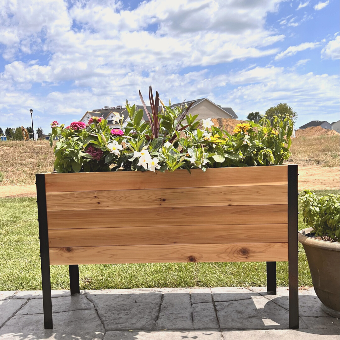 18 x 36 Raised Garden Bed - 30 TALL – rectangular cedar planter box for outdoor and garden use
